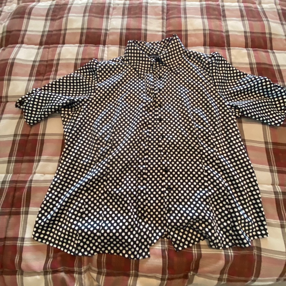 Silky polka dot blouse